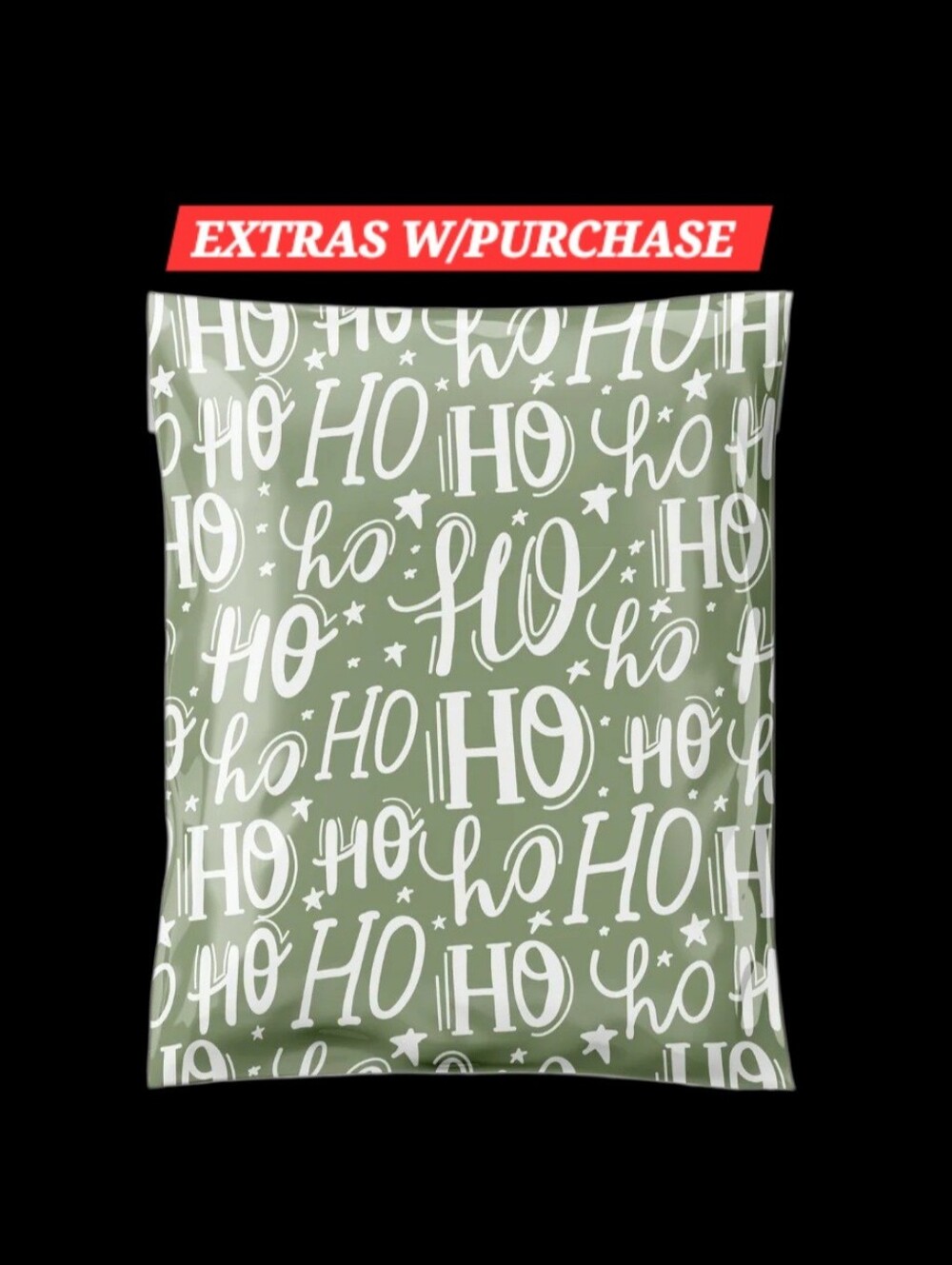 20ct. 10x13 Holiday Polymailers Bonus Random Thank You Cards And Stickers